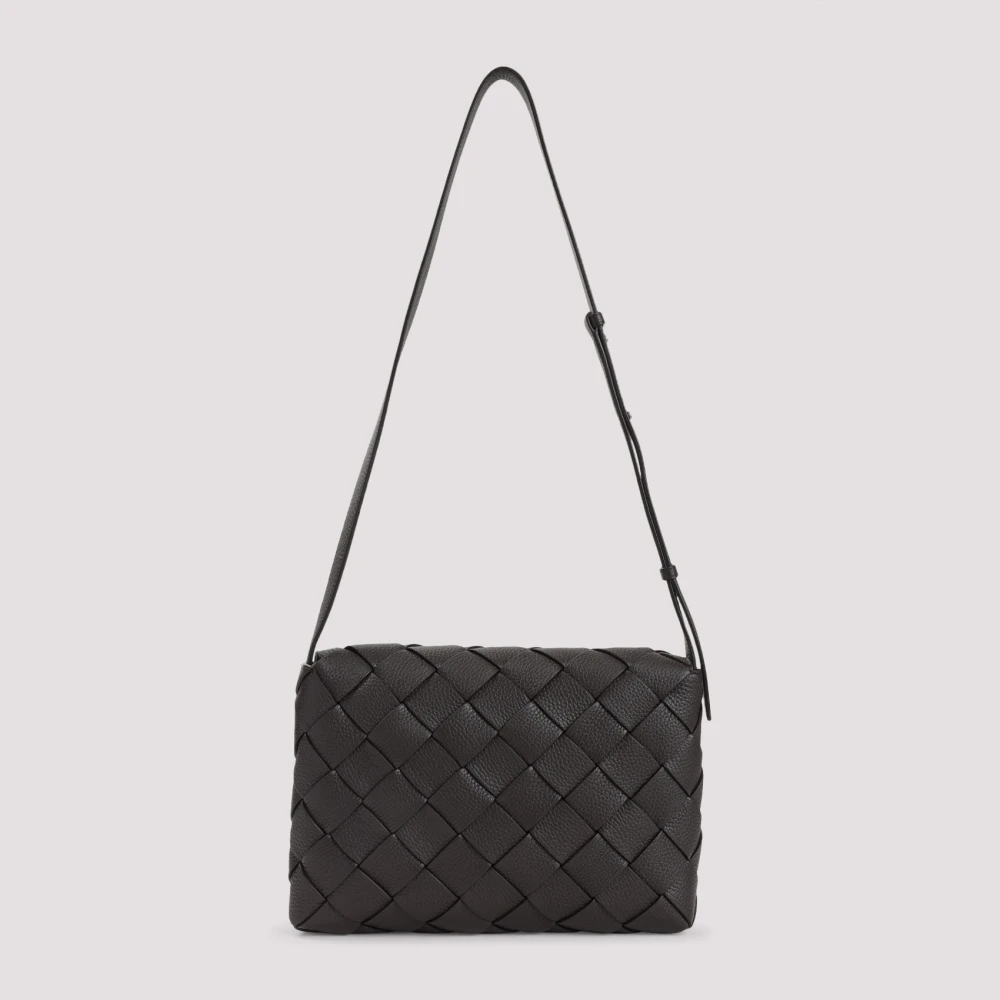 Bottega Veneta Zilveren Messenger Tas Black Heren