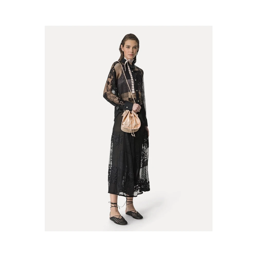 Forte Kant Patchwork Culotte Broek Black Dames