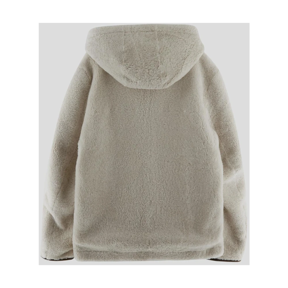 Yves Salomon Omkeerbare Lam Bontjas White Heren