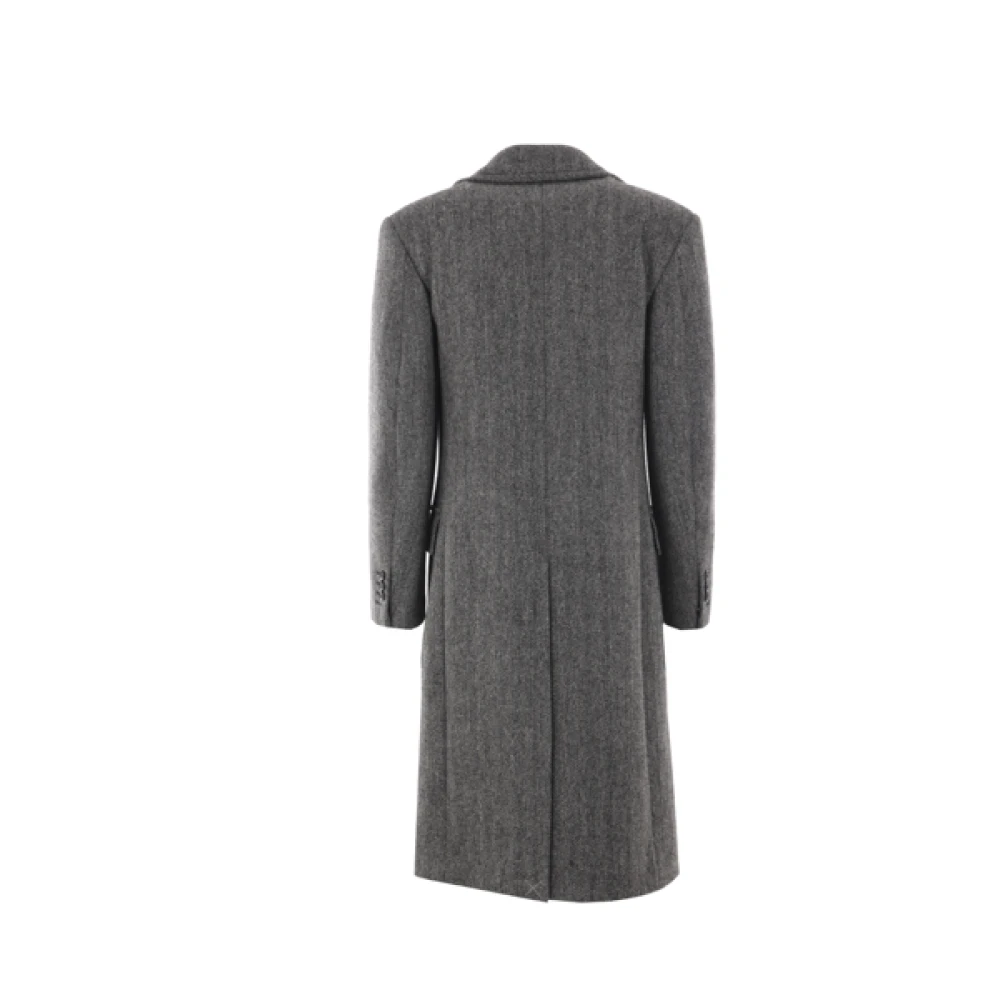 Bottega Veneta Dubbelbreasted wollen pied-de-poule jas Gray Heren