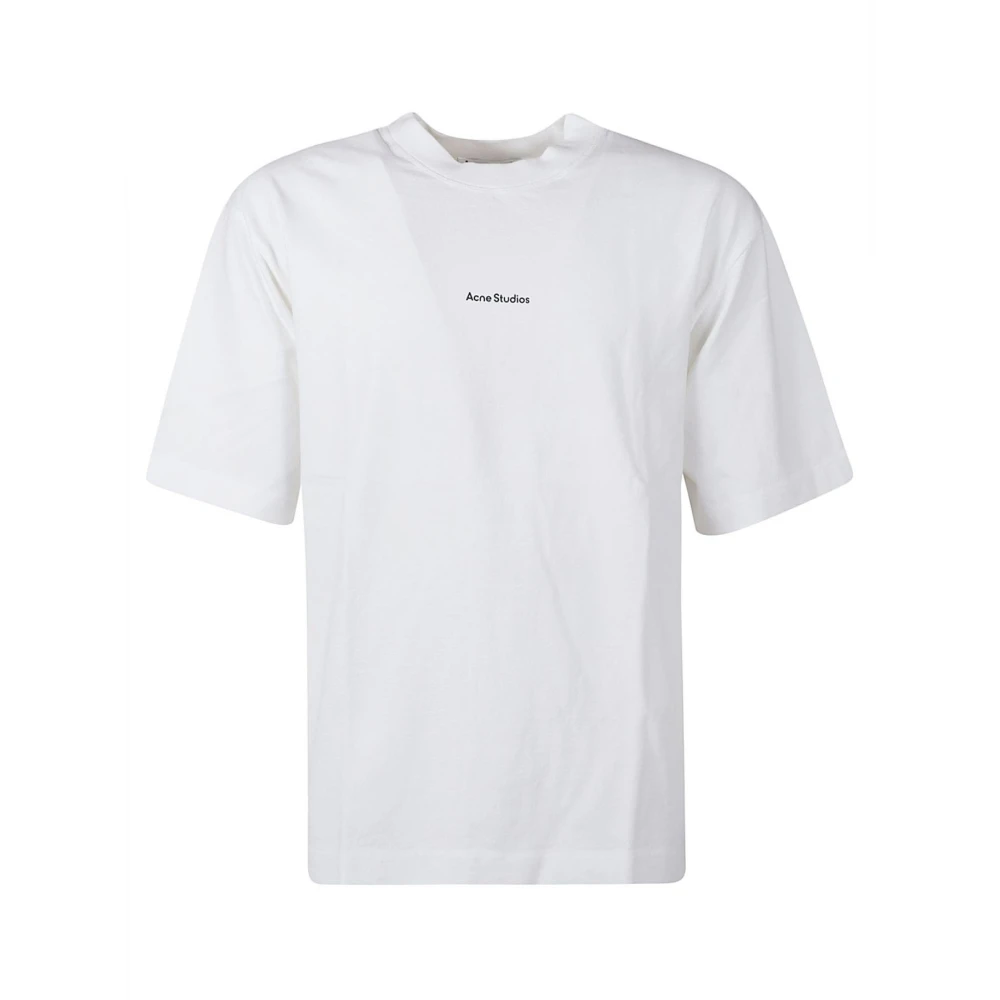Acne Studios Klassisk Vit Crewneck T-shirt White, Herr