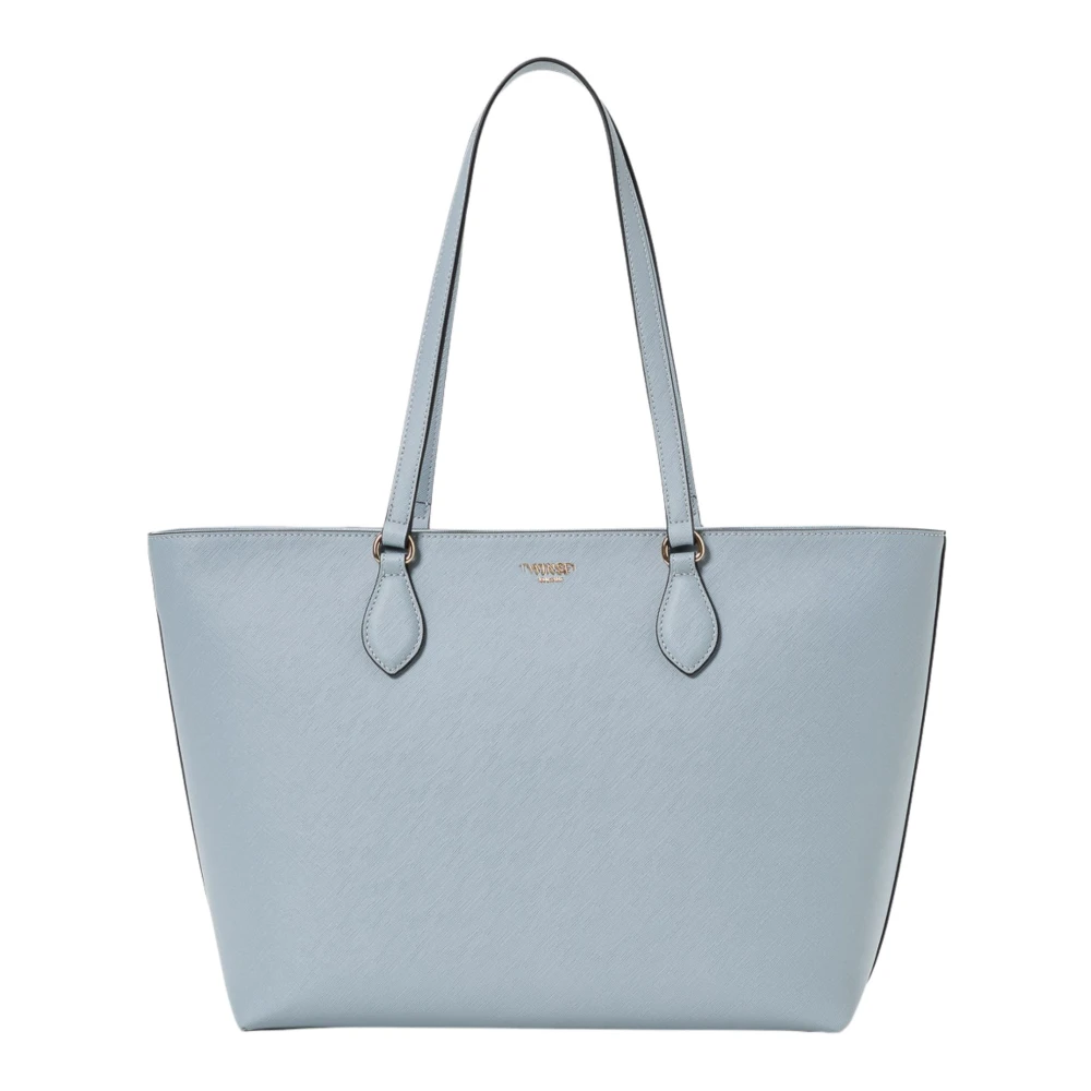 Twinset Metalen Logo Schoudertassen Blue Dames