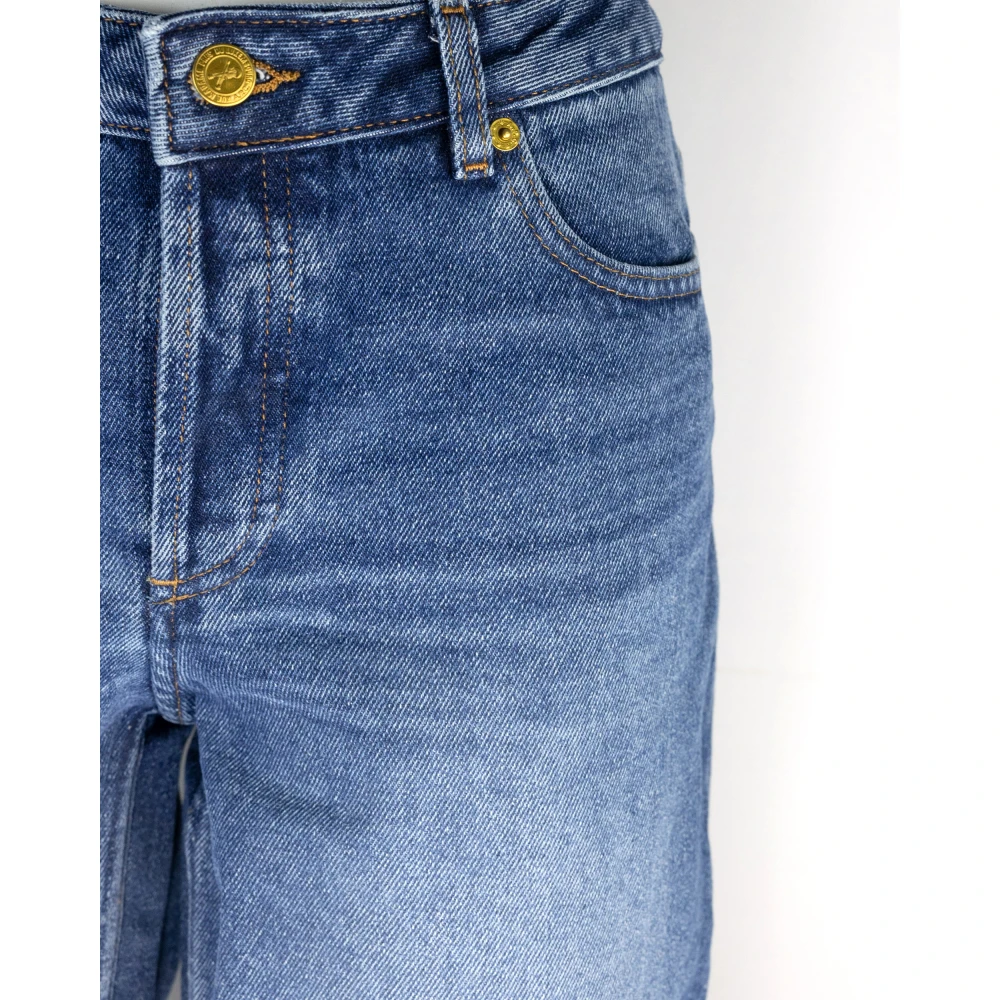 A.p.c. 70s Stijl Wijde Pijp Biologische Katoenen Jeans Blue Dames