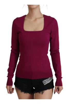 Logo Square Neck Sweater