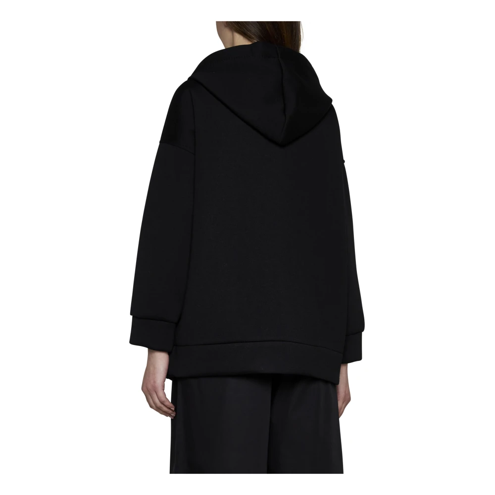 Max Mara Zwarte Oversized Hoodie Trui Black Dames