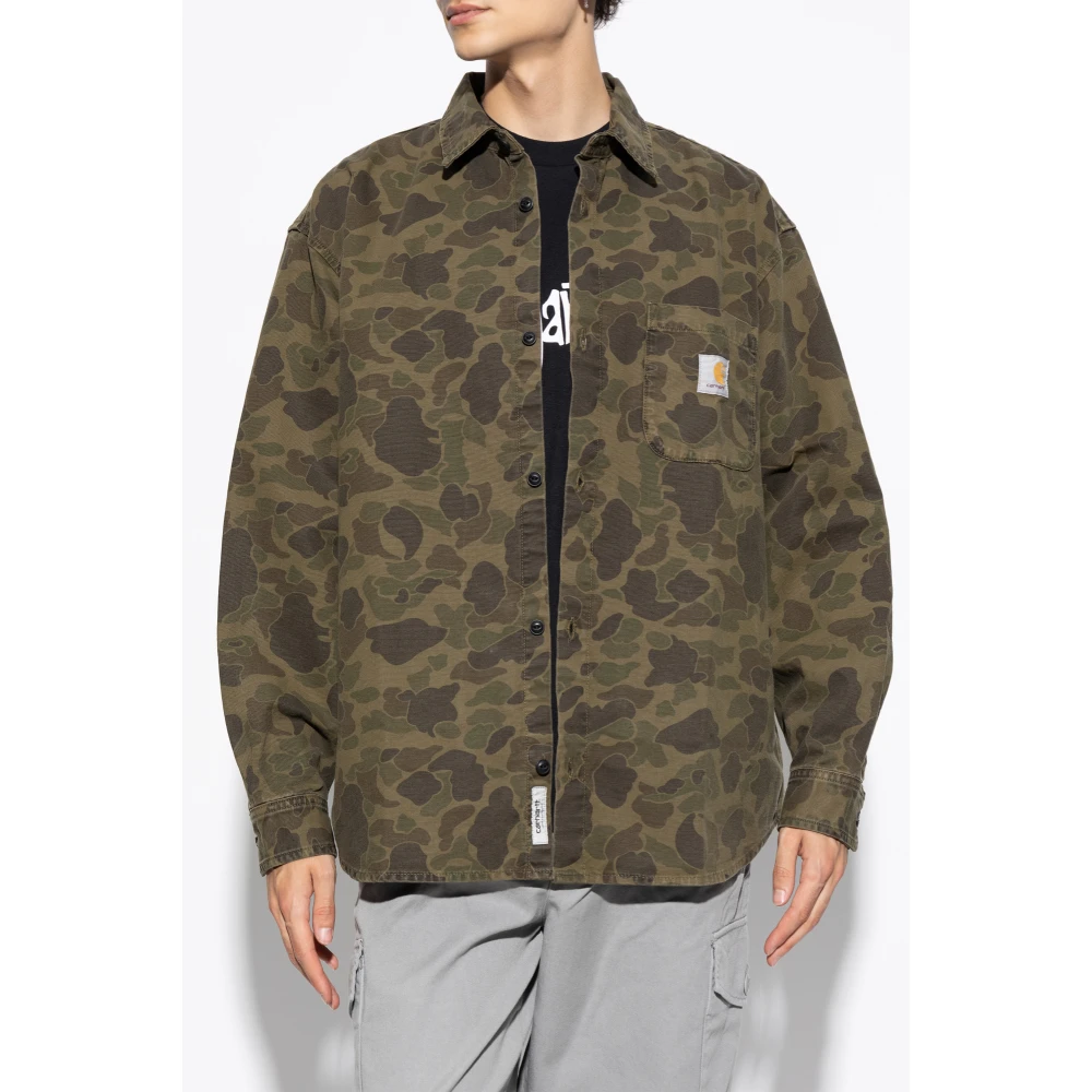 Carhartt WIP Shirt met moro patroon Green Unisex