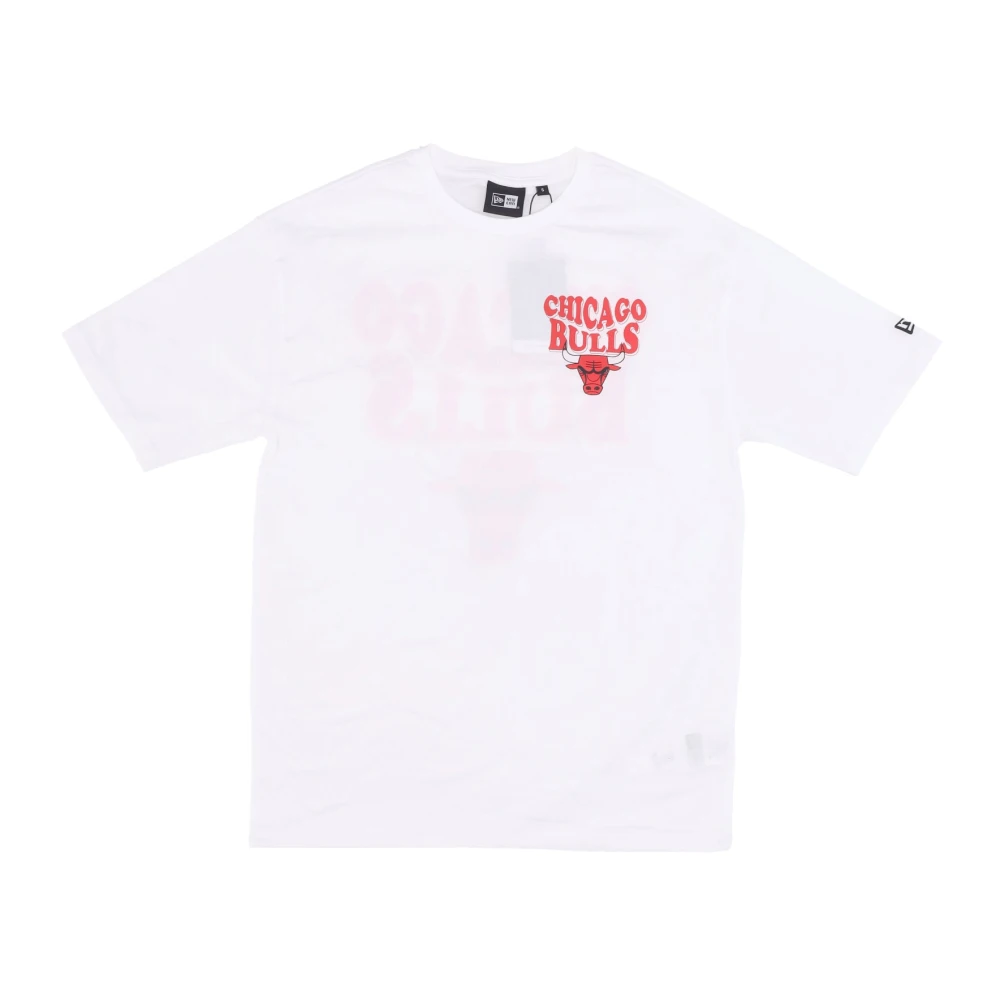 New era Chicago Bulls Script Tee Wit Rood White Heren