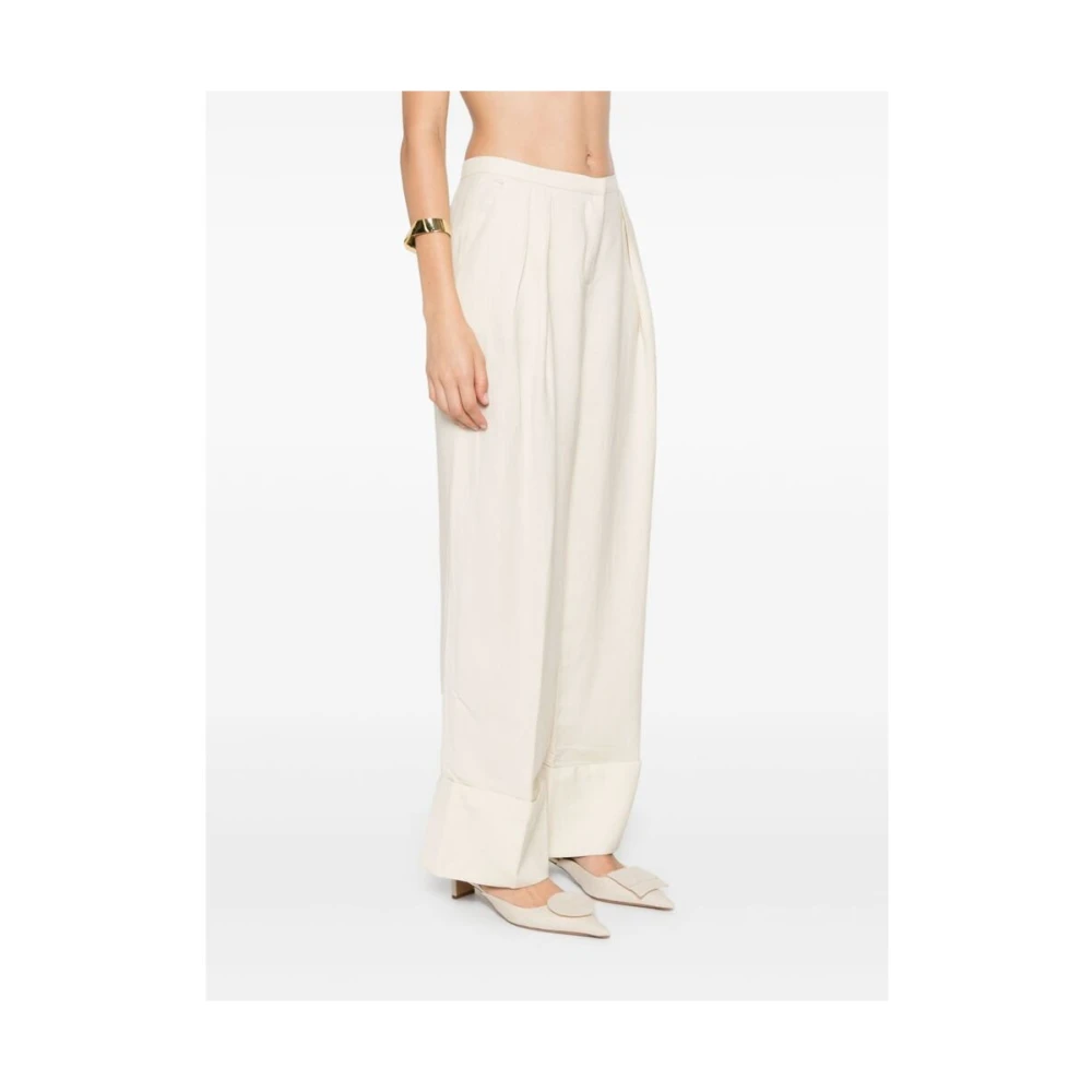 Faithfull the Brand Zand Beige Op Maat Gemaakte Wijde Broek Beige Dames