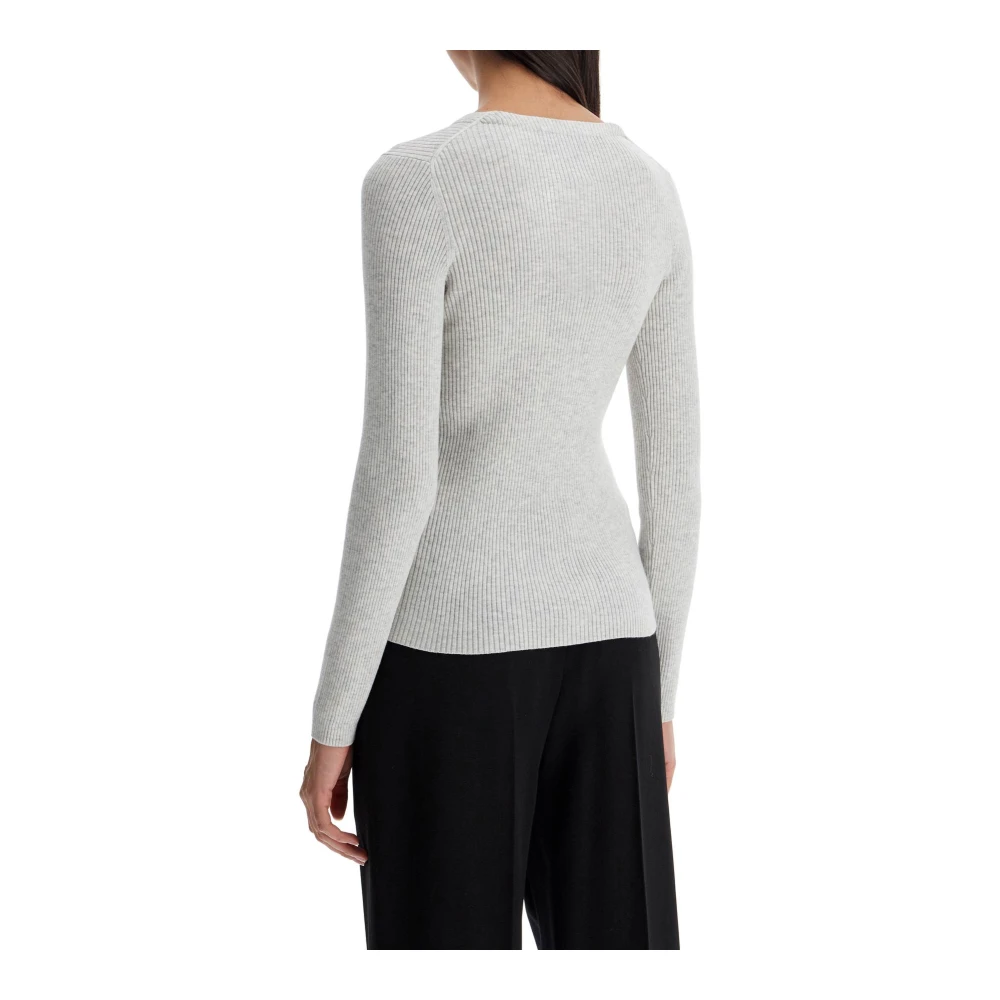 Maison Kitsuné Baby Fox Cardigan in Slim Fit Gray Dames