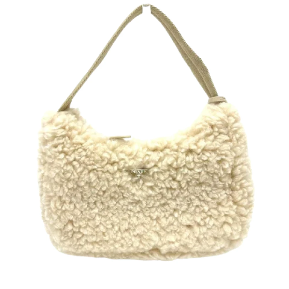 Prada Vintage Pre-owned Fabric prada-bags Beige Dames