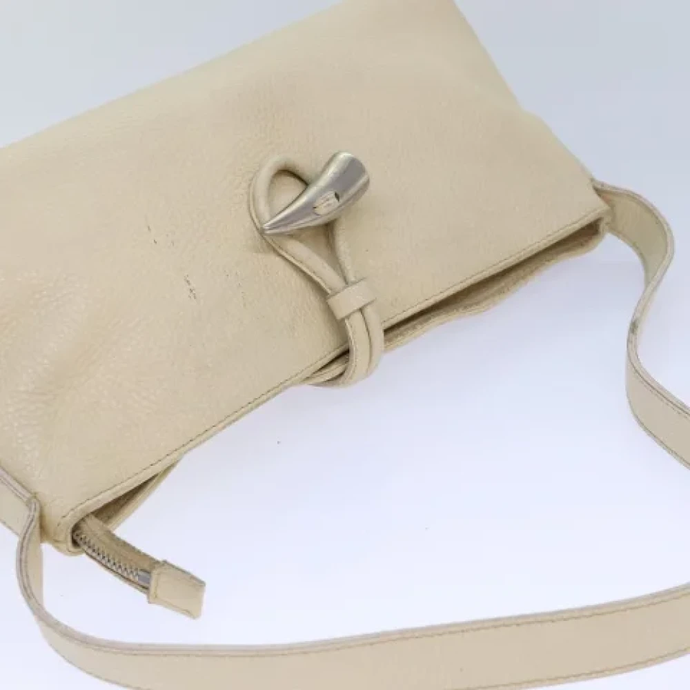 Burberry Vintage Pre-owned Leather shoulder-bags Beige Dames