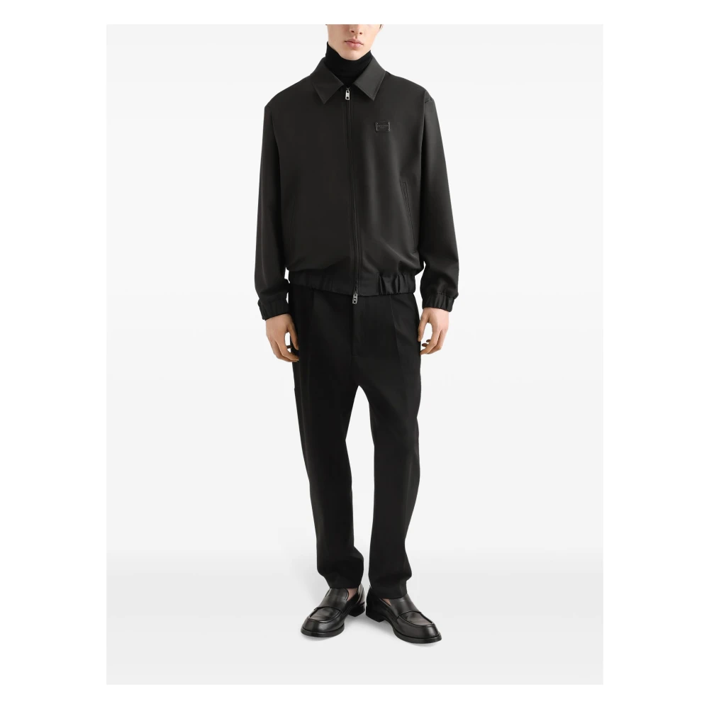 Dolce & Gabbana Stijlvolle Jas voor Mannen Black Heren