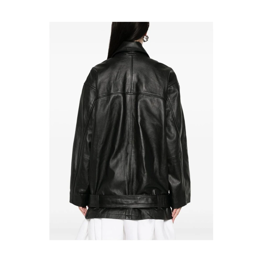 Remain Birger Christensen Zwart rits-front buitenkleding met riem Black Dames