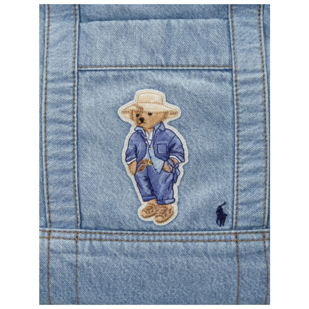 Polo Ralph Lauren Denim Polo Bear Schoudertas Blue Dames