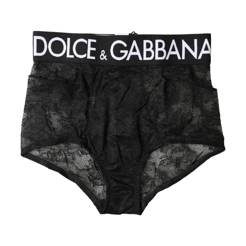 Dolce & Gabbana Donna Nero - Culotte Modellante A Vita Alta Con Logo - Underwear - S