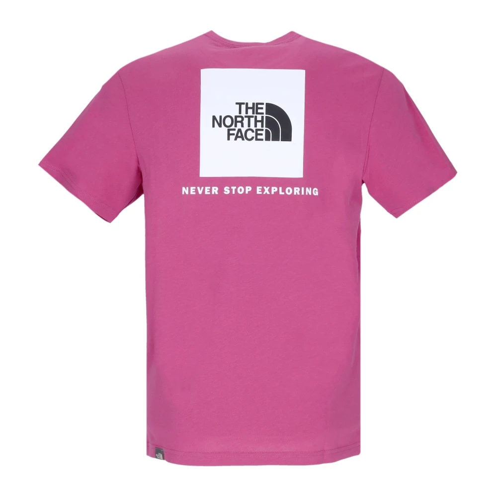 The North Face Rode Box Tee Rood paars Heren T-shirt Pink Heren
