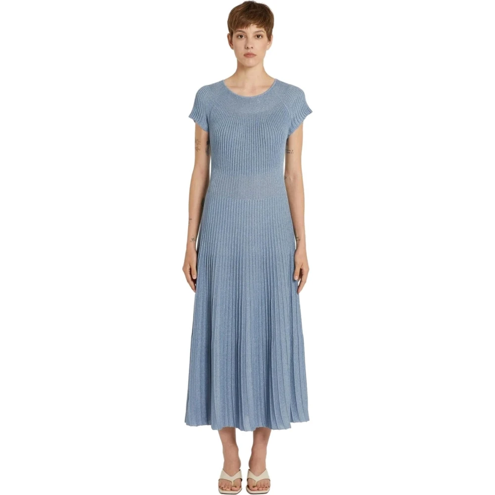 Emme Di Marella Women's Blue Draghi Knitted Dress - Knitted Dresses - M - Dresses