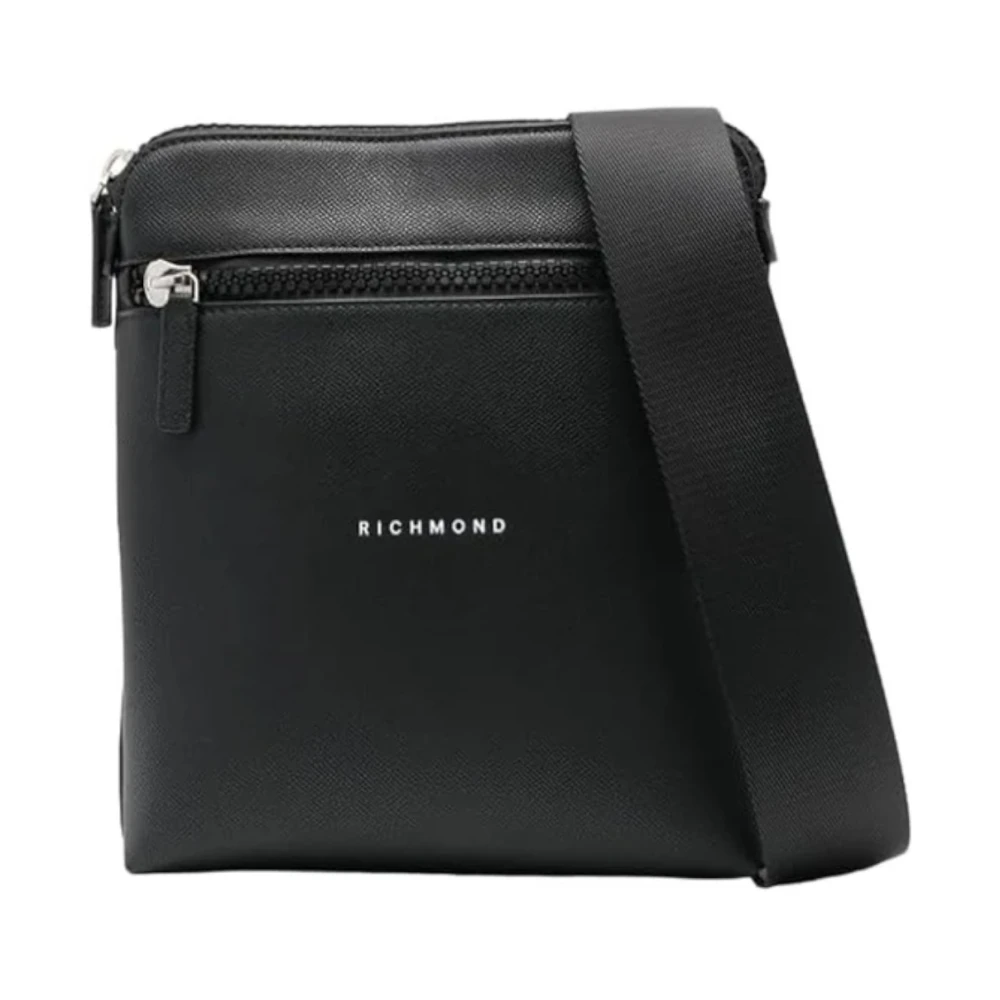 John Richmond Heren Logo Lettering Schoudertas Black Heren