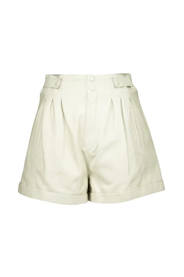 Läderknapp Höga Midjeshorts