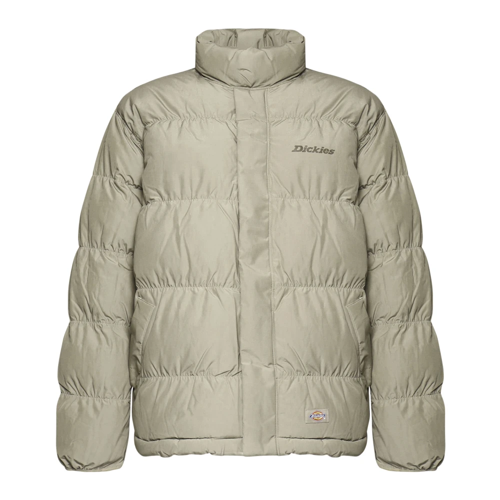 Dickies Groene Nylon Gewatteerde Jas met Capuchon Green Heren