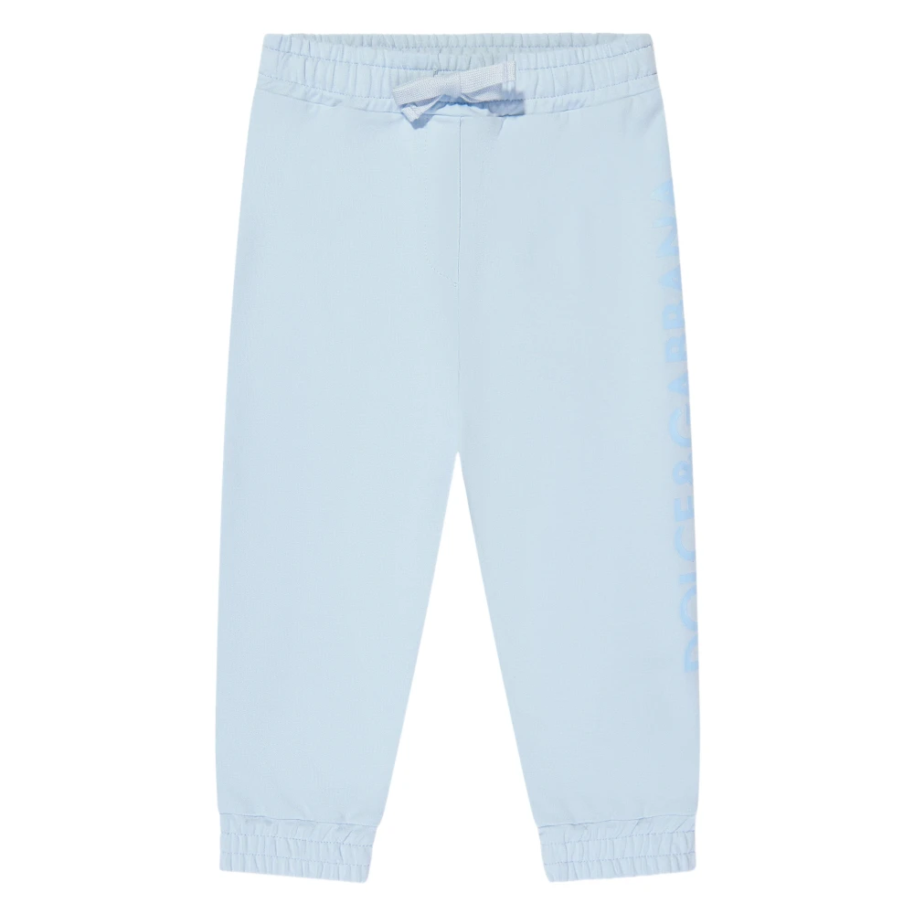 Dolce & Gabbana Boys Blue Sweatpants, 2 Y, Baby Joggers With Logo