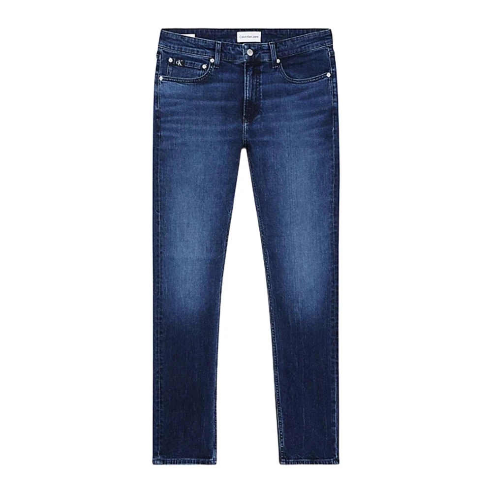 Calvin Klein Jeans Men's Blue Zip & Button Jeans - Slim Fit Jeans - W36 L32 - Jeans