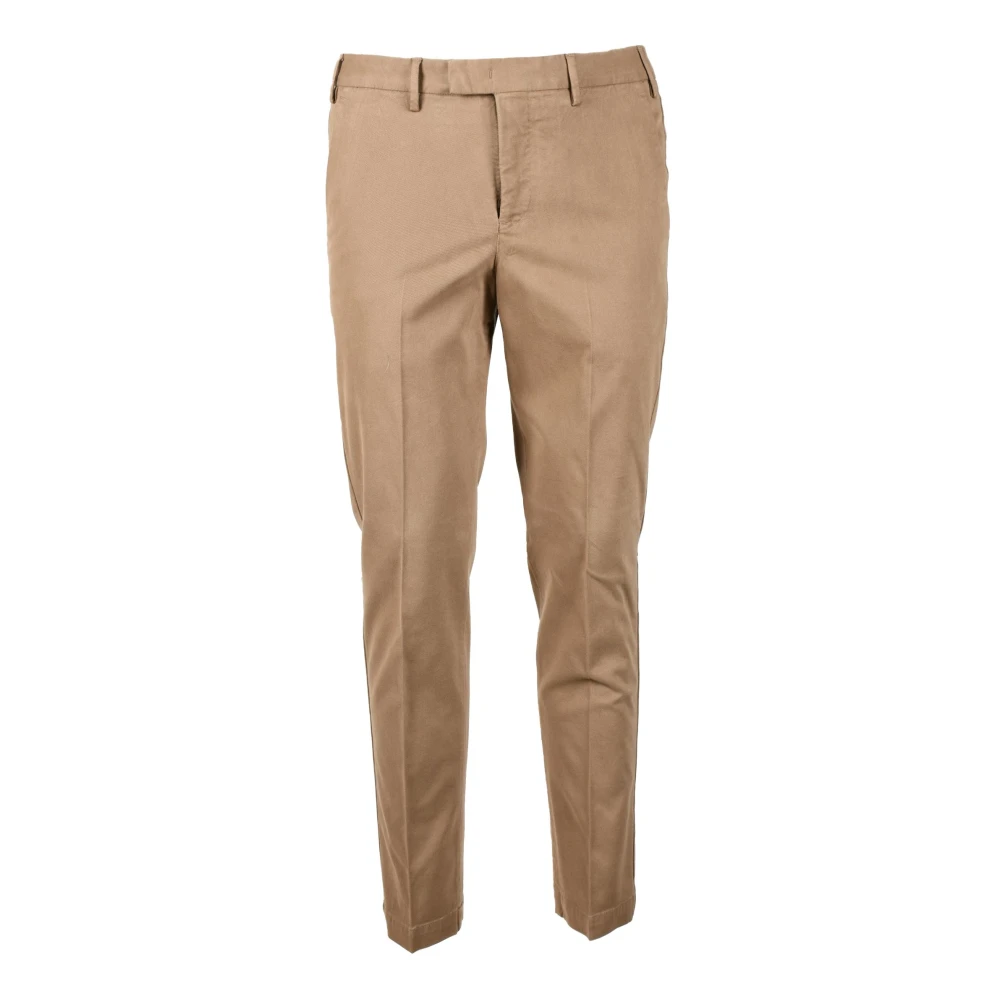 PT Torino Modal Katoen Elastaan Broek Brown Heren