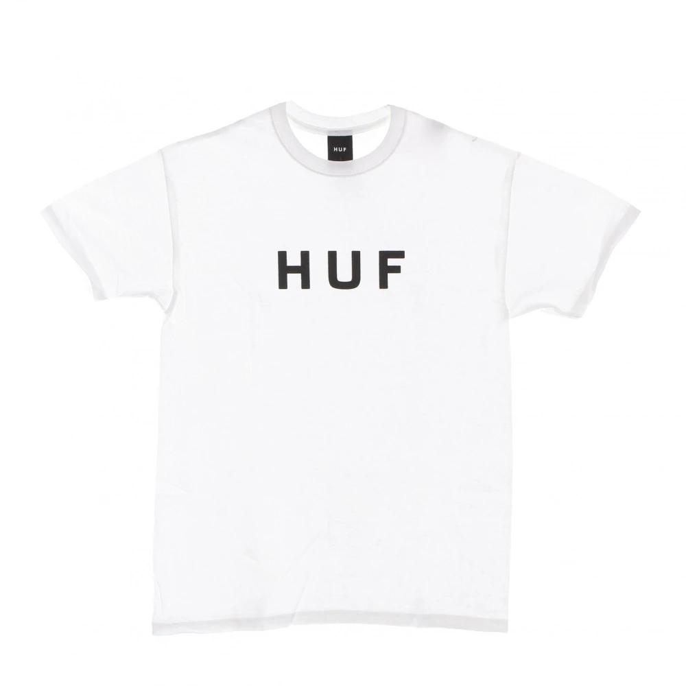 HUF Essentials Logo Tee Wit White Heren