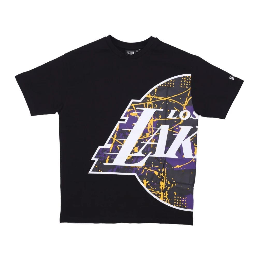 New Era NBA Lakers Logo Tee Svart/Lila Black, Herr