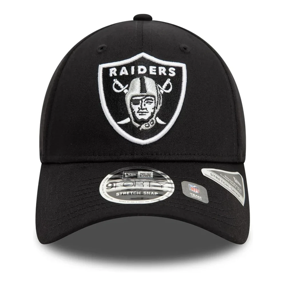 new era Zwarte Raiders Stretch Snapback Pet Black Heren