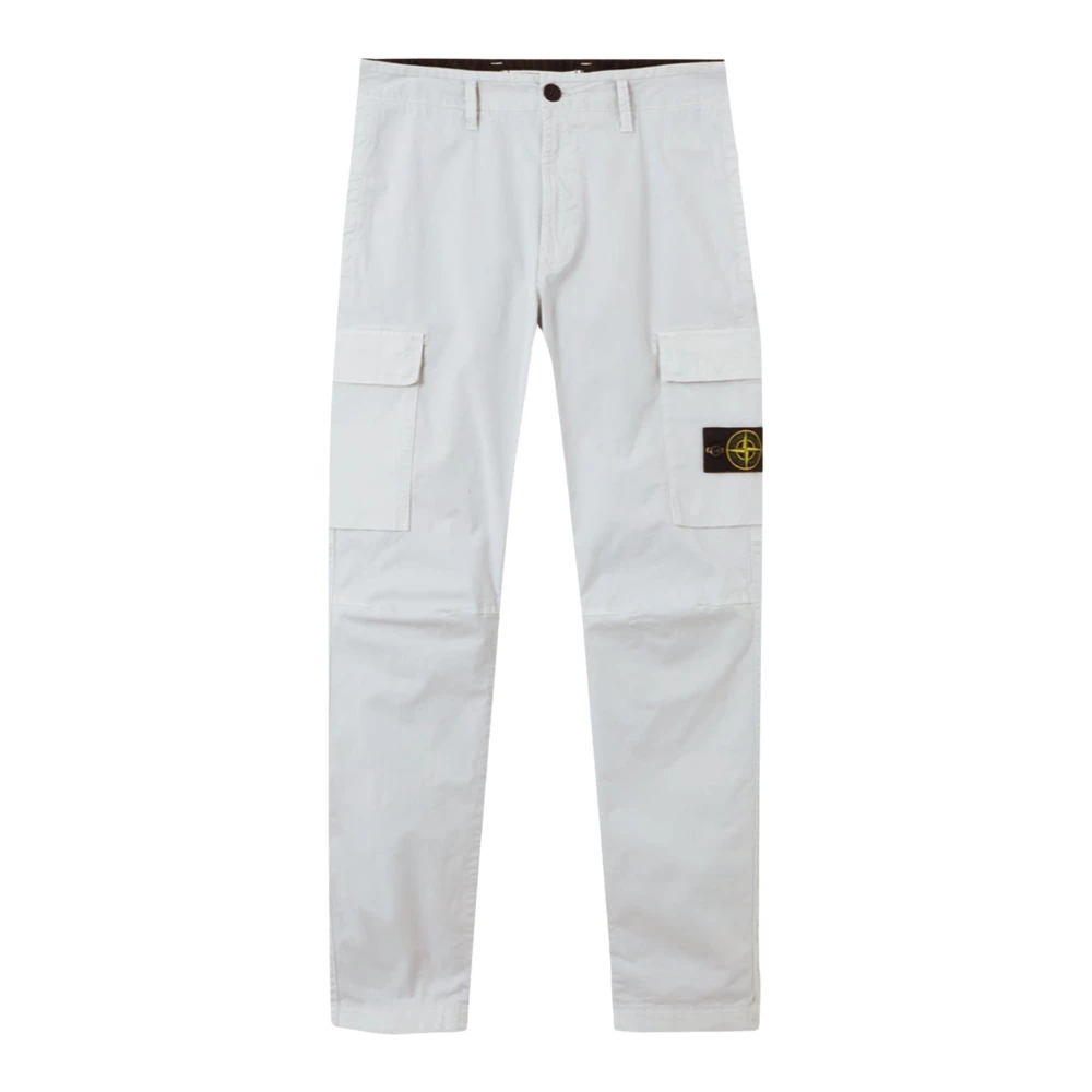 Stone Island Mannelijk Grijs Broeken Heren, W29, Katoen, Stretch Katoen Twill Broek
