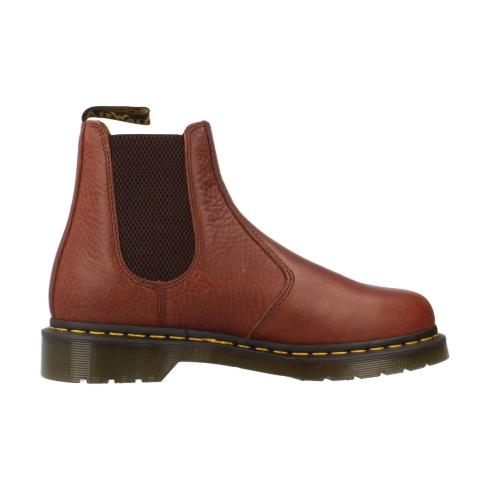 Dr. Martens Brun Klassiska Chelsea Boots För Vardagsbruk