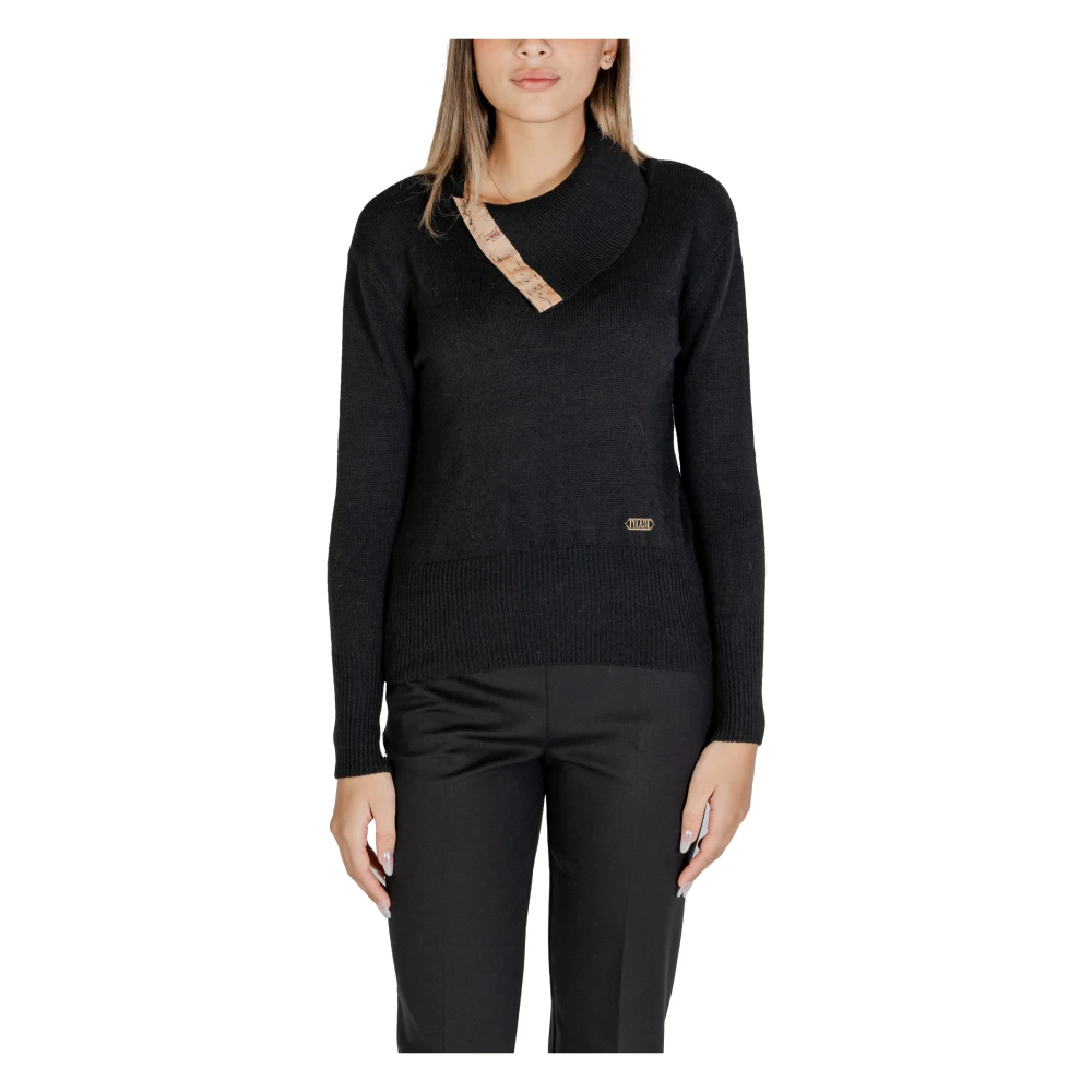 Alviero Martini 1a Classe Zwart Langemouw Gebreid Black Dames