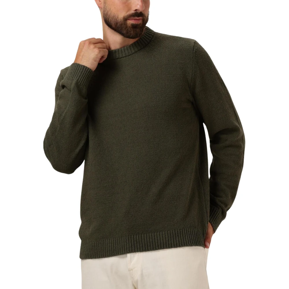 Selected Homme Groene Gebreide Crew Neck Trui Green Heren