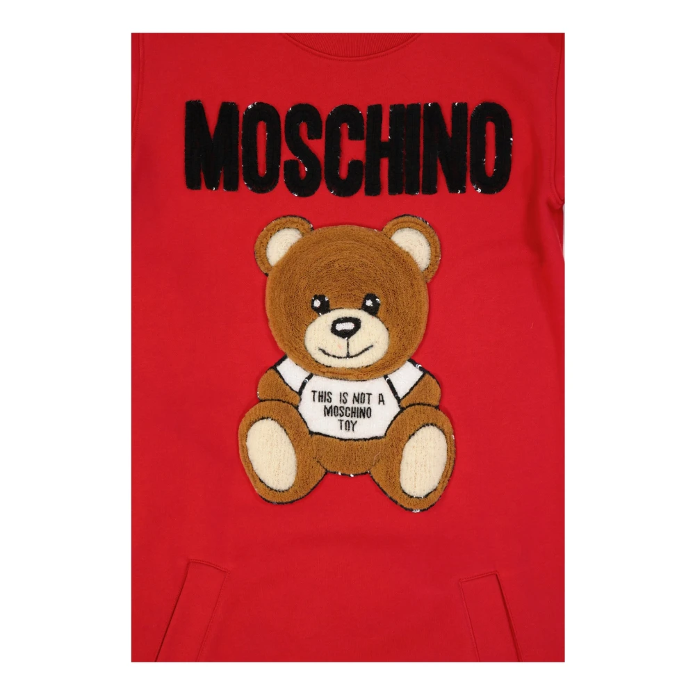 Moschino Rode Teddy Jurk Aw24 Red Dames