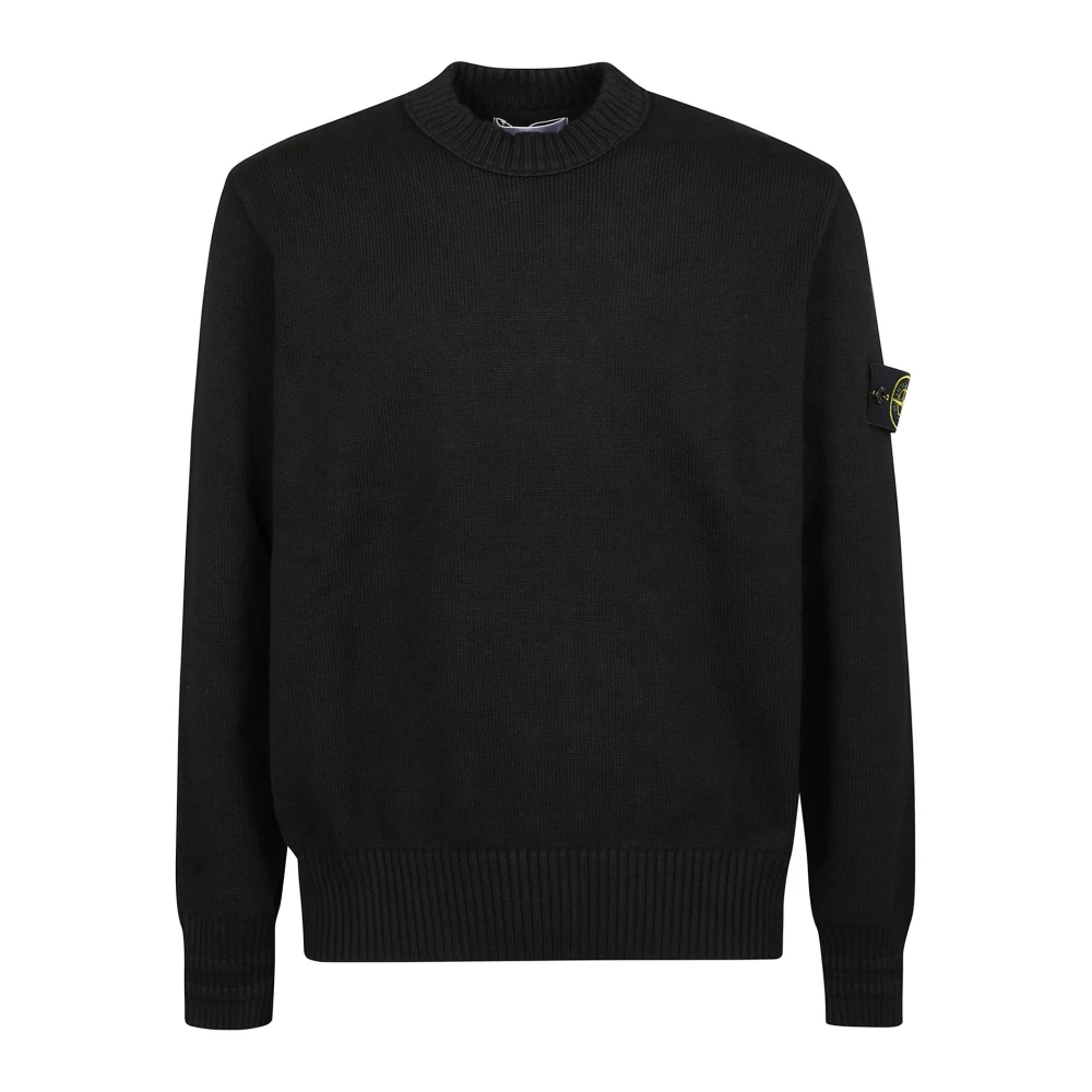 Stone Island Zwarte Sweater 79% Katoen Heren Black Heren