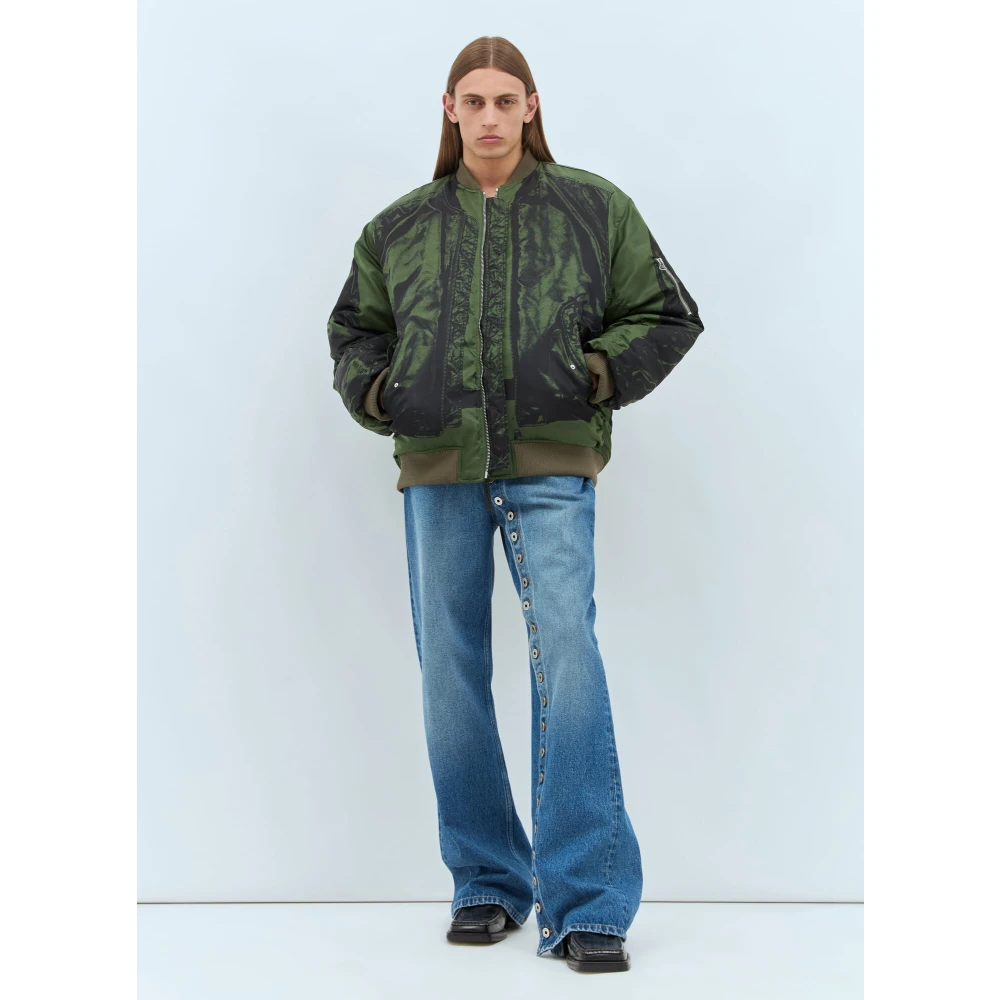 Jean Paul Gaultier Trompe L'Oeil Bomberjack Green Heren