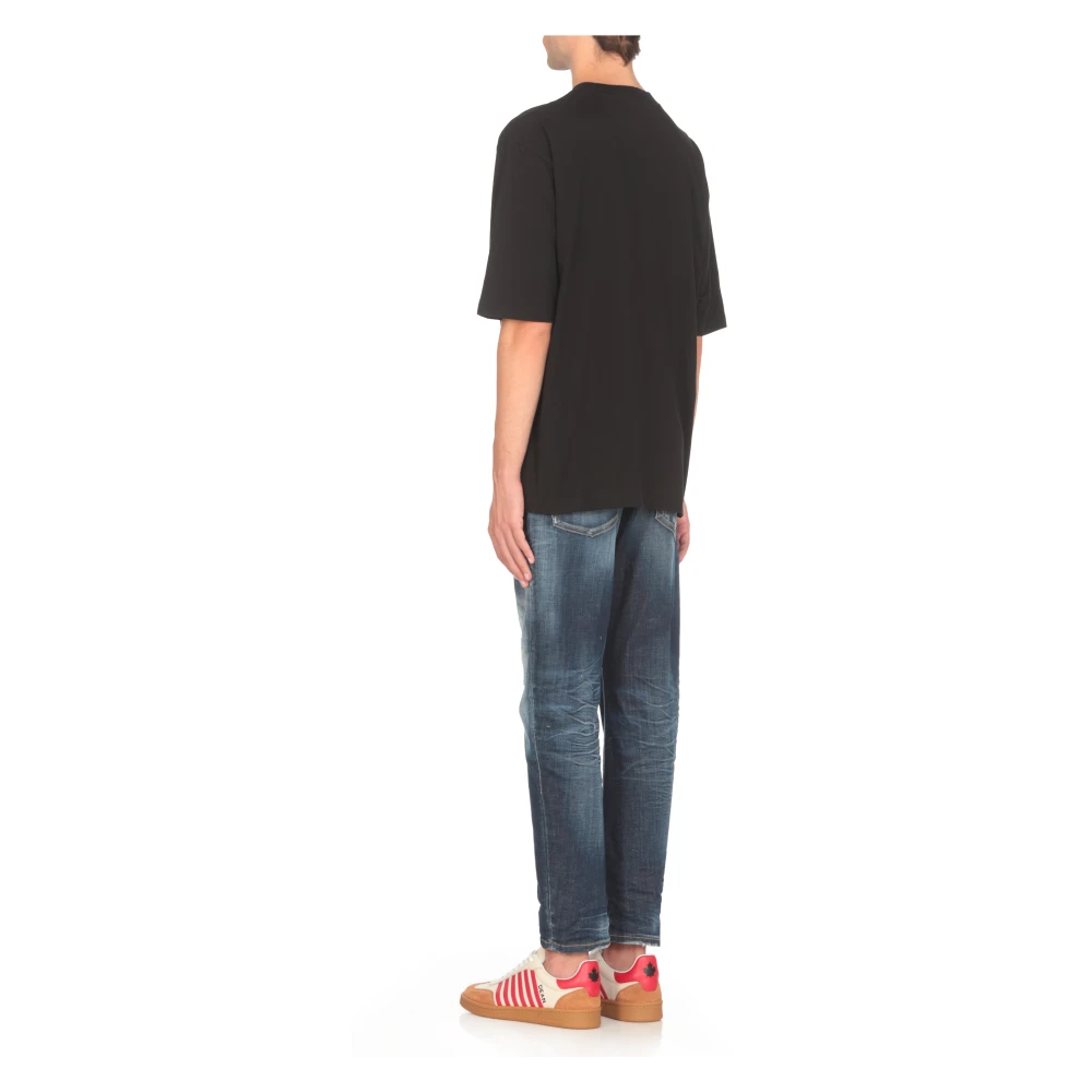 Dsquared2 Zwart T-shirt met logoprint Black Heren
