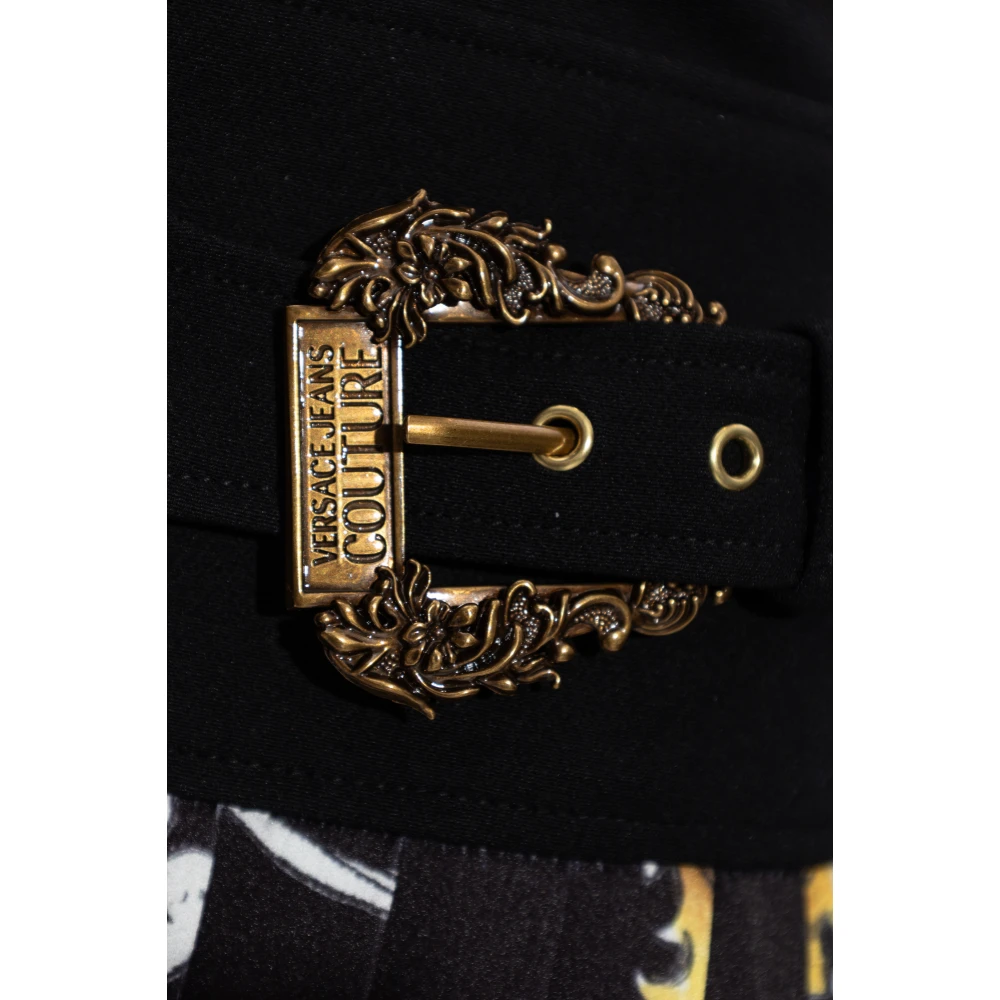 Versace Jeans Couture Jurk met decoratieve applicatie Black Dames