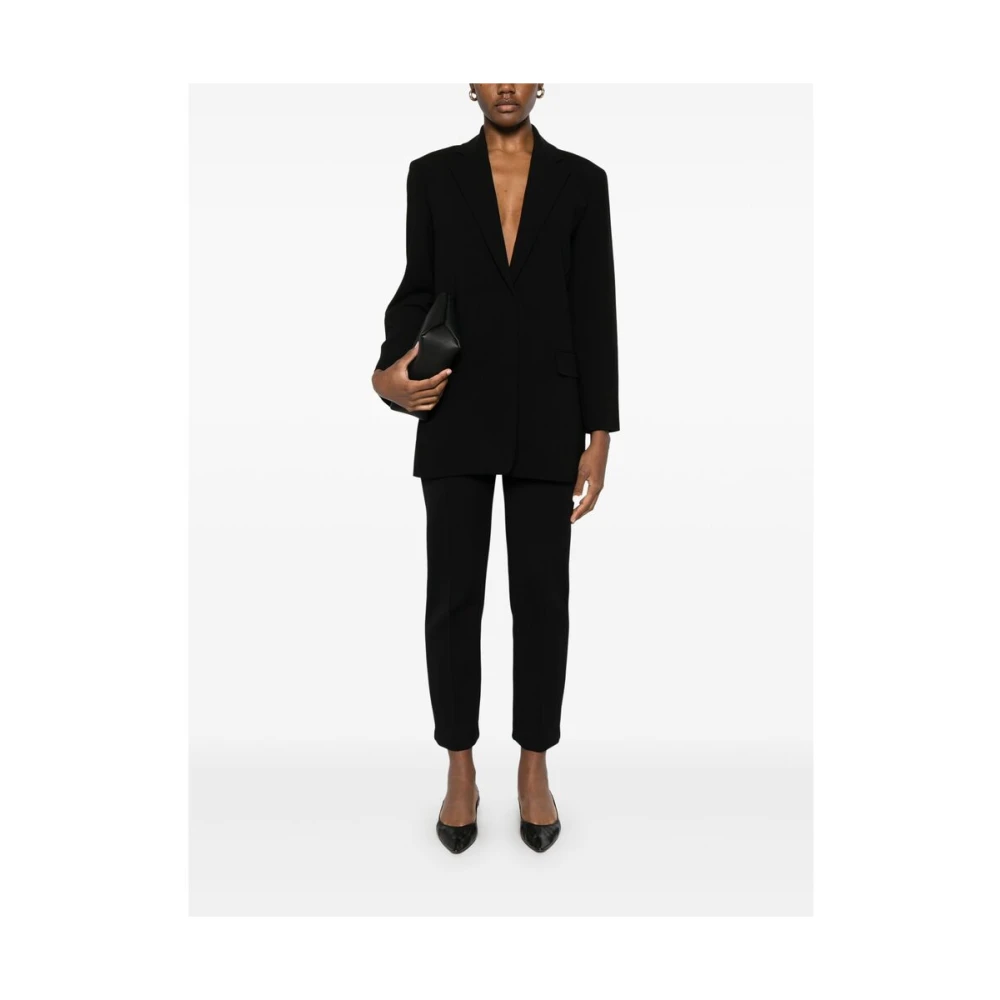 Theory Zwarte Schouderpadjas met Klepzakken Black Dames