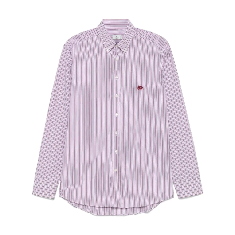 ETRO Gestreept Pegasus Shirt in Roze Pink Heren