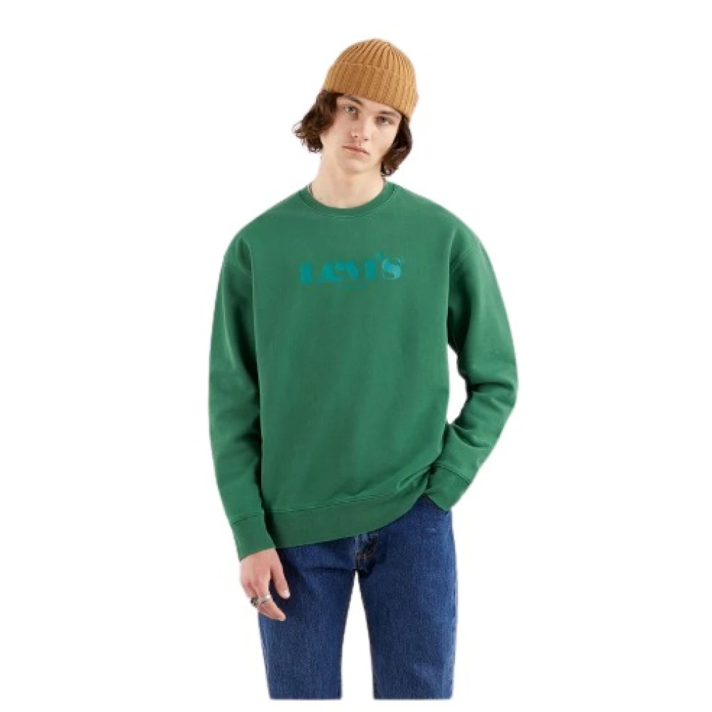 Levi's Heren Katoenen Sweatshirt Green Heren