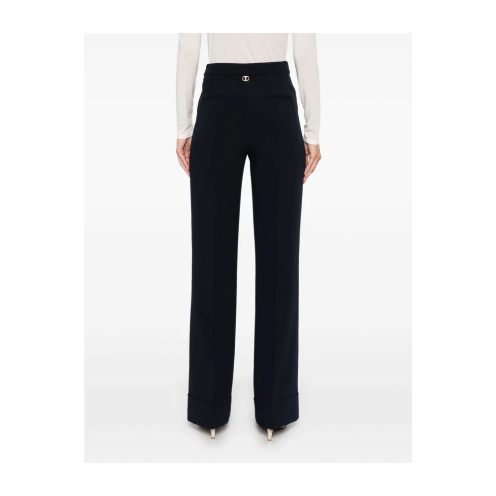 Twinset Elegante Blauwe Broek voor Vrouwen Black Dames