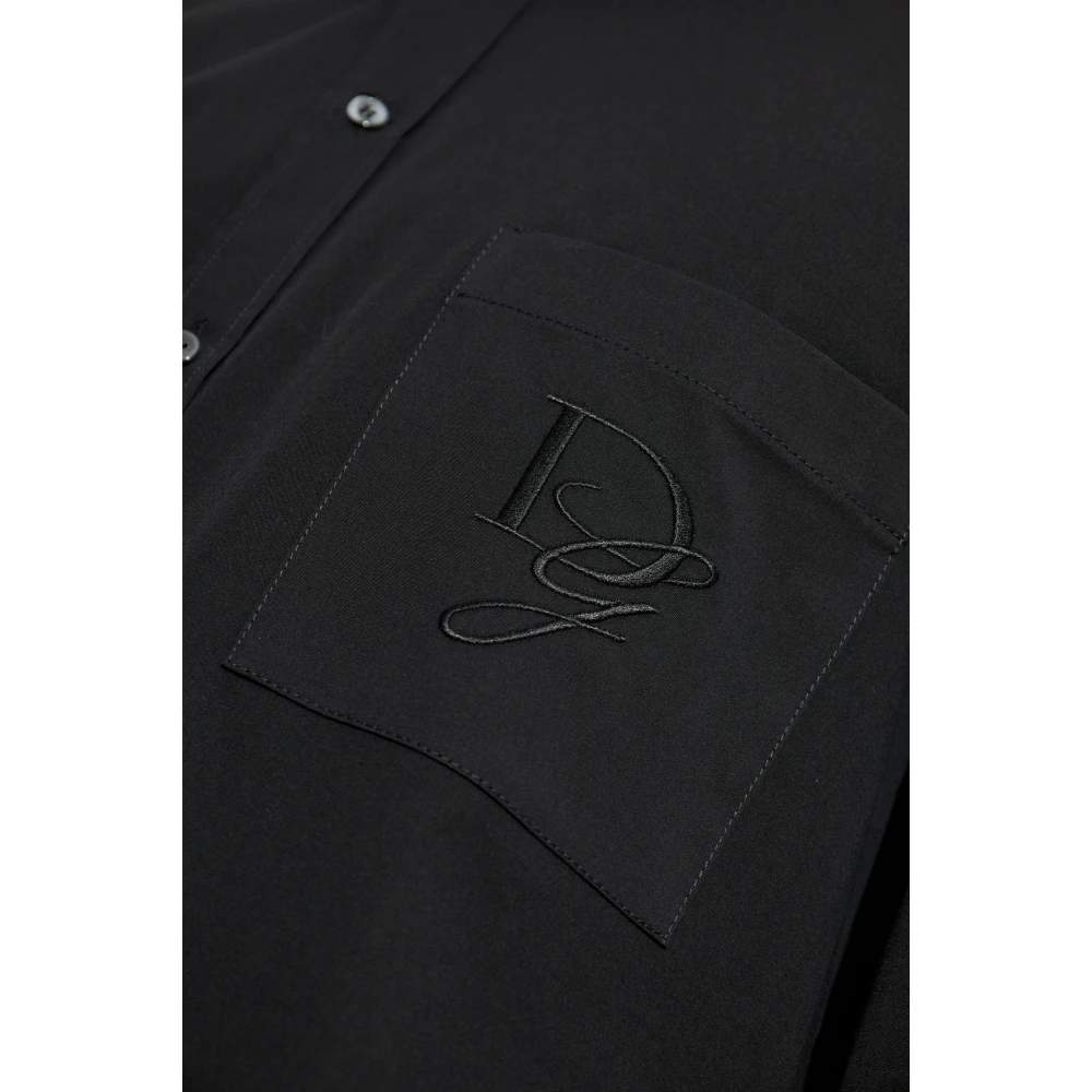 Dolce & Gabbana Katoenen shirt met zak Black Heren