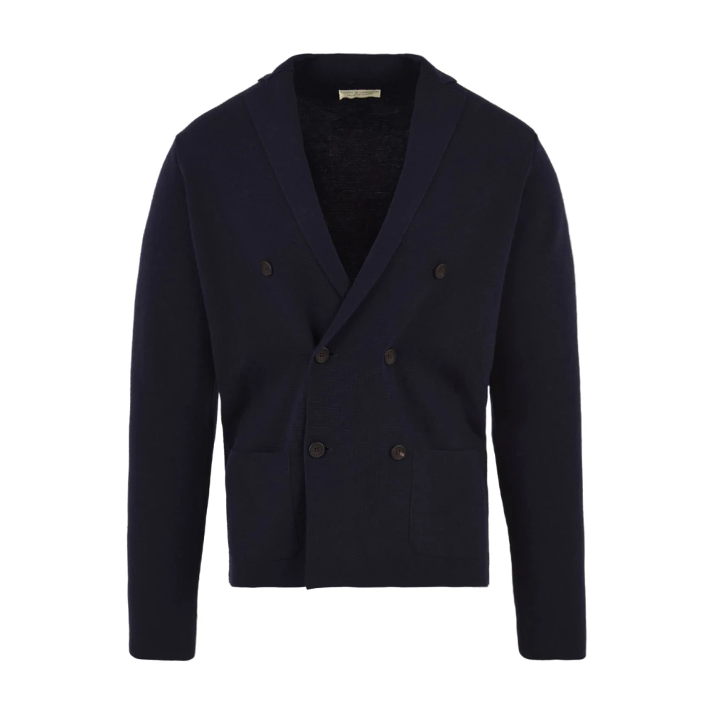 Filippo De Laurentiis Blue Cardigans, Male, Xl, Double-Breasted Cardigan