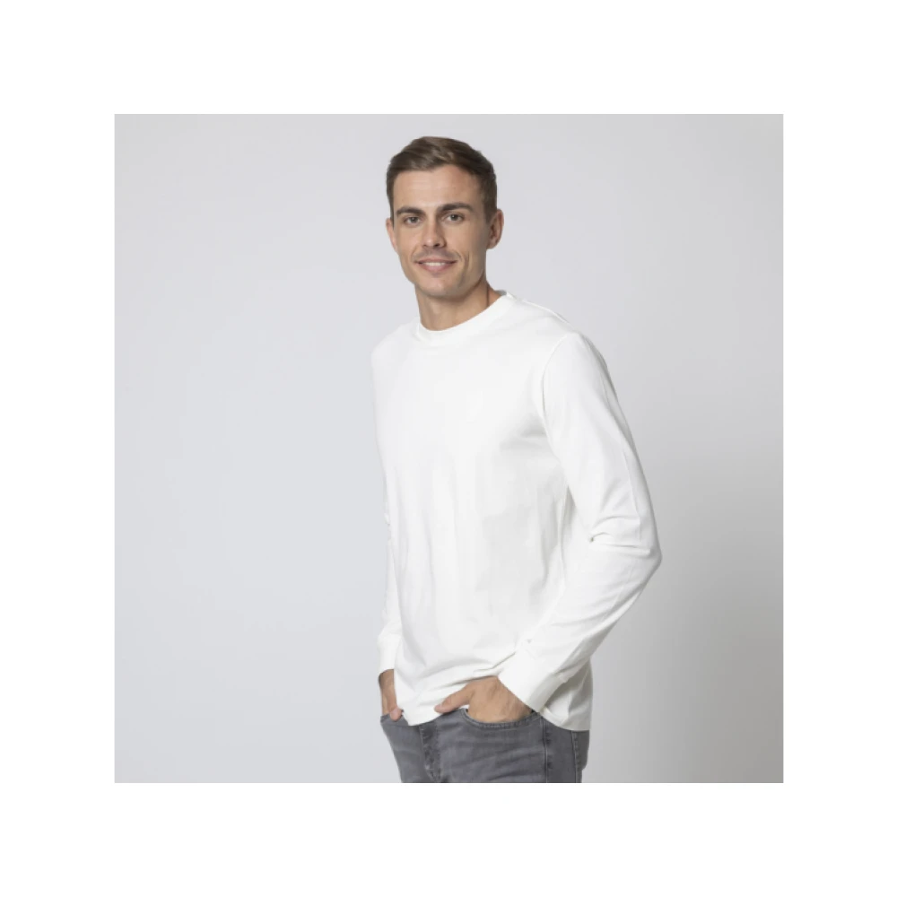 Karl Lagerfeld Lange Mouwen Off-White T-Shirt White Heren