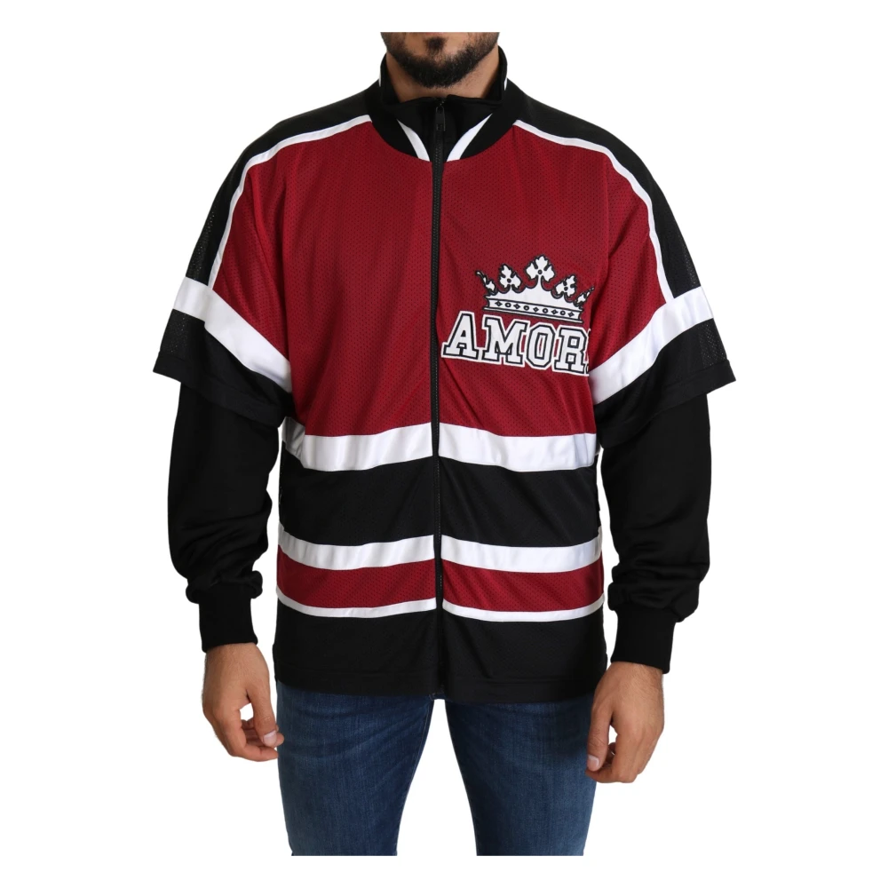 Dolce & Gabbana Men's Multicolor Zip-Throughs, M, Amore Sport Full Zipper Jumper