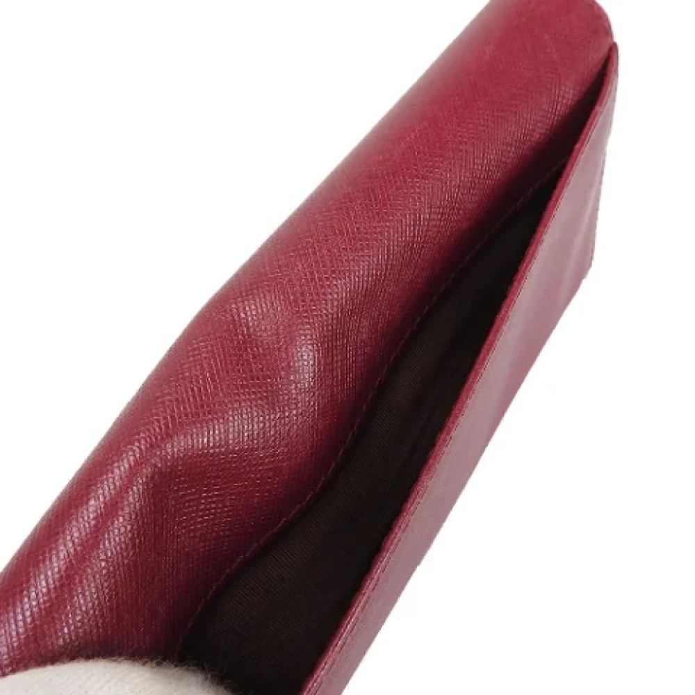 Salvatore Ferragamo Pre-owned Leather wallets Red Dames