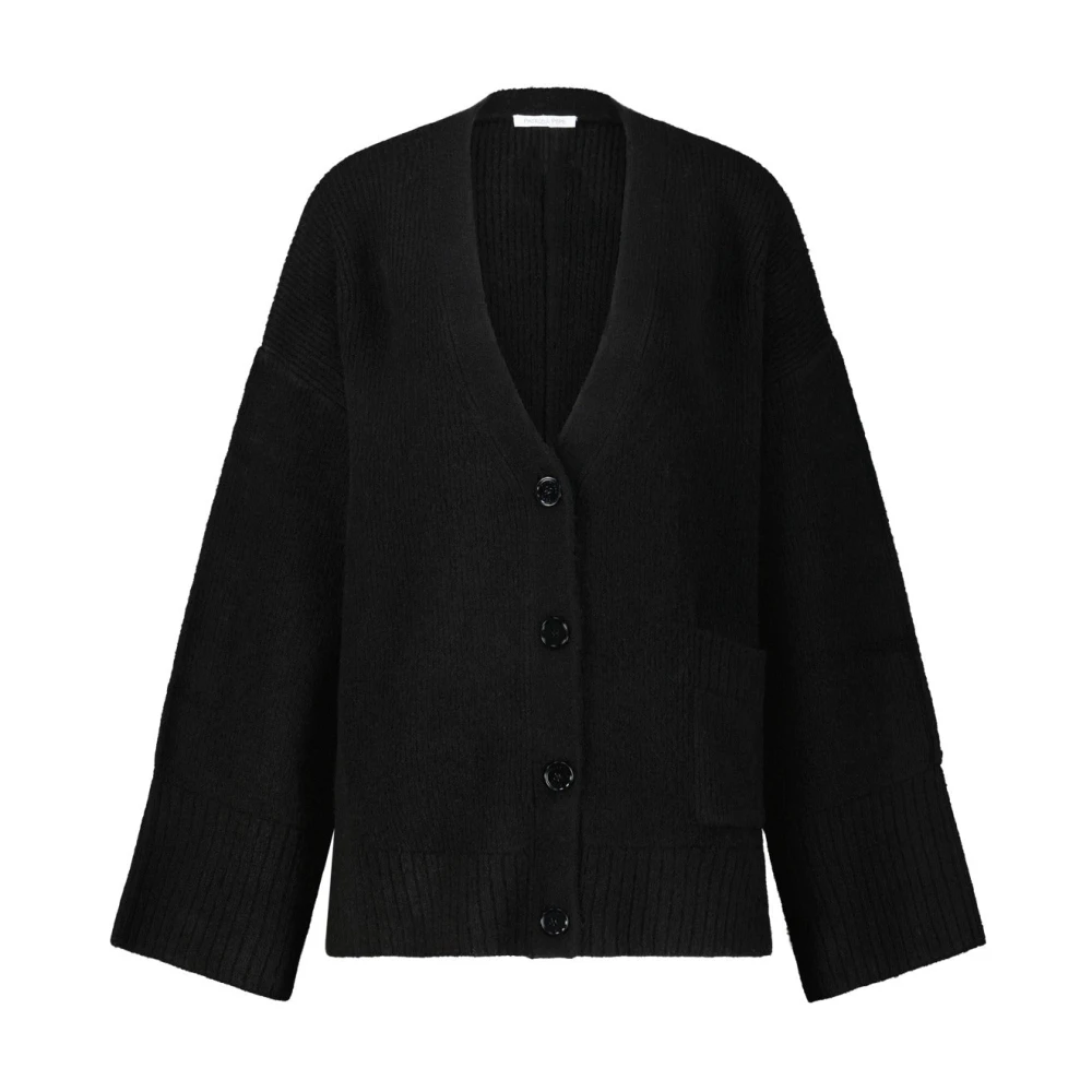 Patrizia Pepe Oversized Cardigan med Ull Black, Dam