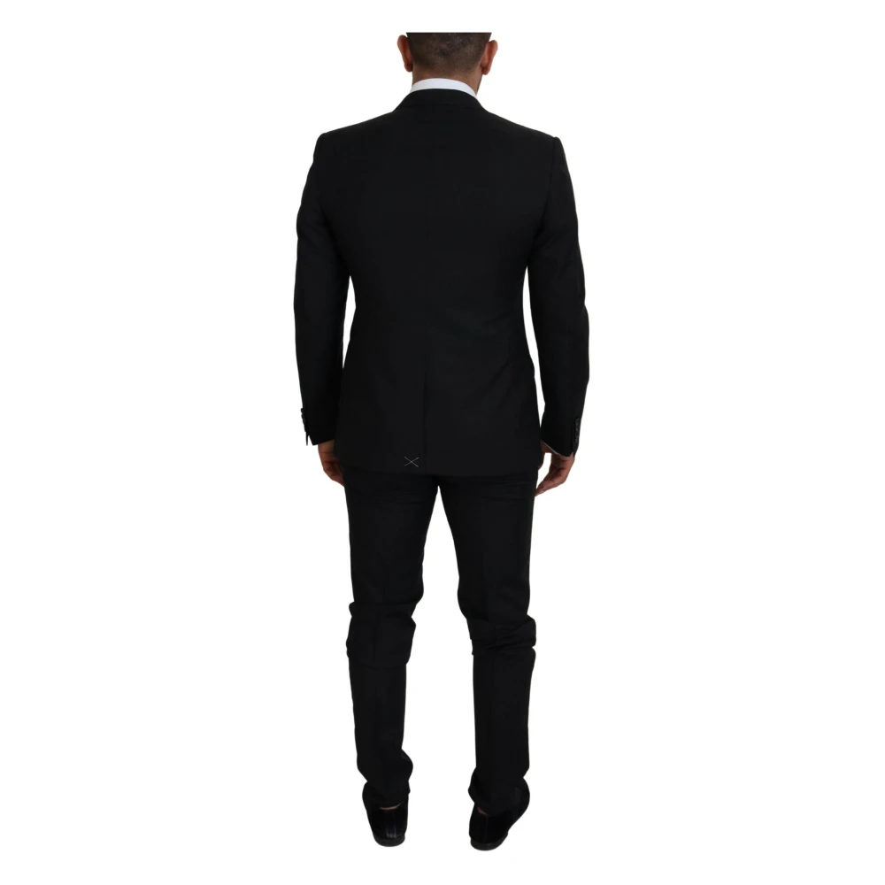 Dolce & Gabbana Zwart enkellange 2-delige MARTINI-pak Black Heren